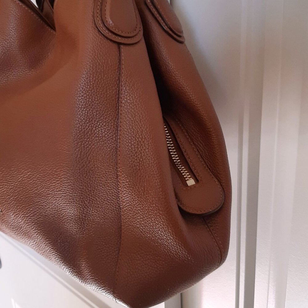 Coach Edie 31 Camel Tan Pebbled Leather Gold Tone Hardware Shoulder Bag - Picture 3 of 16